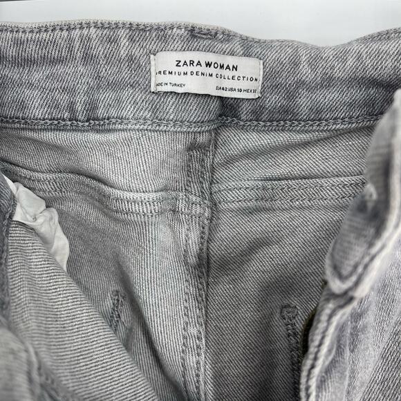 Zara Woman High Rise Skinny Jeans Faded Gray Women's Size 10 - Picture 5 of 7